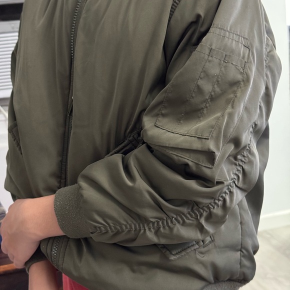 Zara Kids Olive Bomber Jacket - Picture 7 of 9